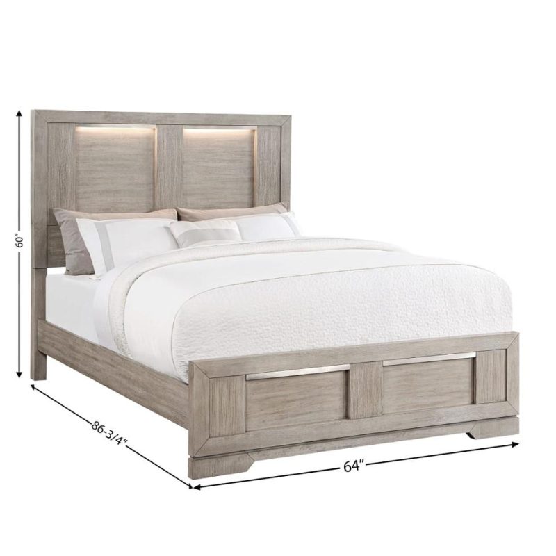 Beds |  Kristin Queen Storage Bed Gray Bedroom Furniture Beds