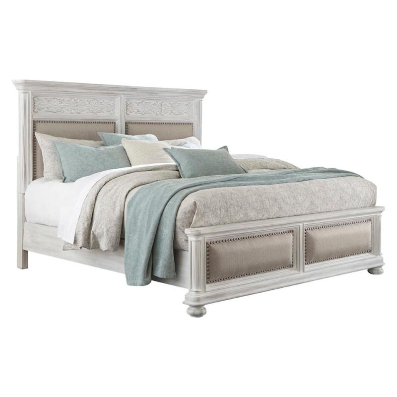 Beds |  Miya King Bed White Bedroom Furniture Beds