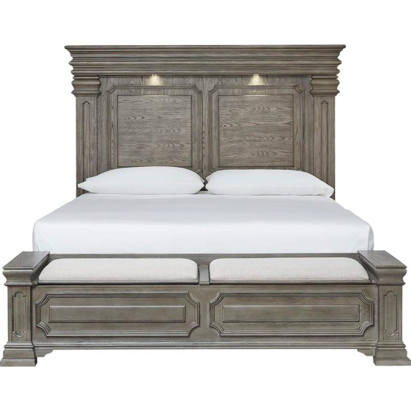 Beds |  Newcastle King Storage Bed Gray Bedroom Furniture Beds