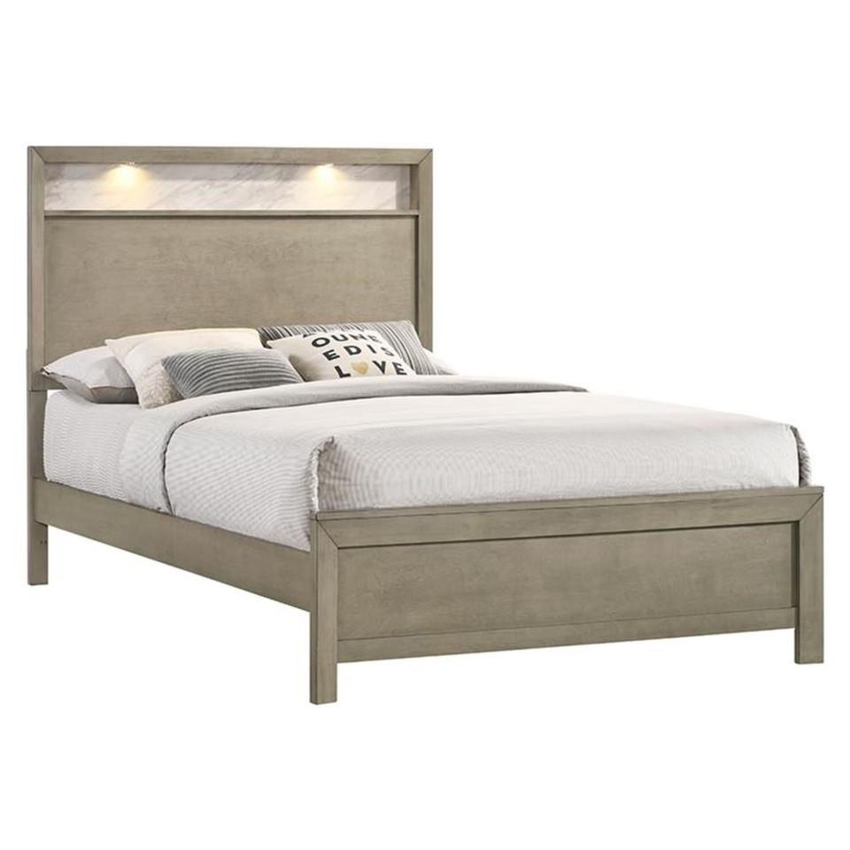 Beds |  Sabrina Collection Queen Bed Gray Beds