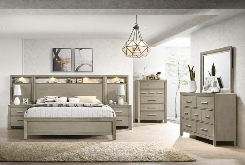 Beds |  Sabrina Queen Wall Bed Gray Bedroom Furniture Beds