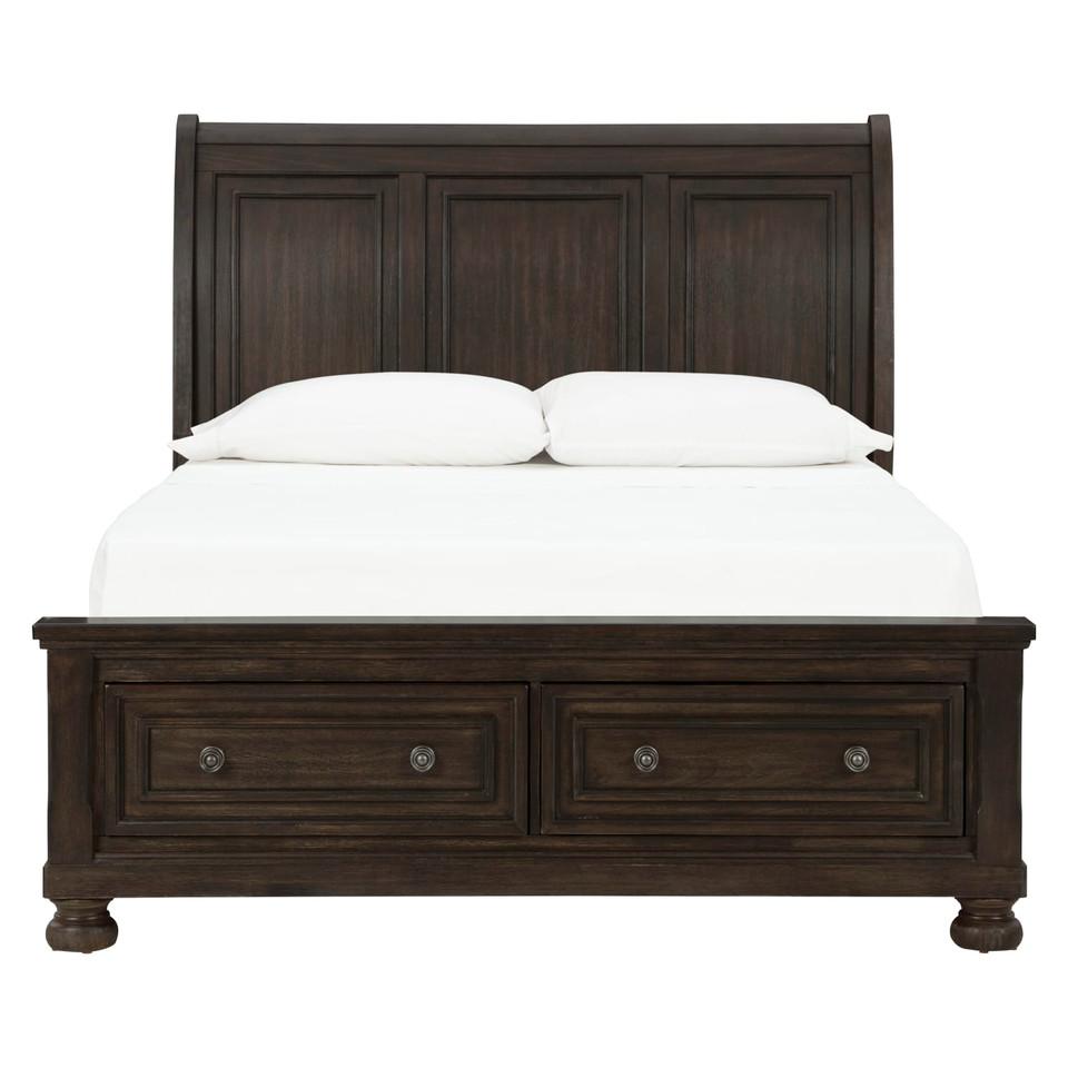 Beds |  Spencer King Bed Brown Bedroom Furniture Beds