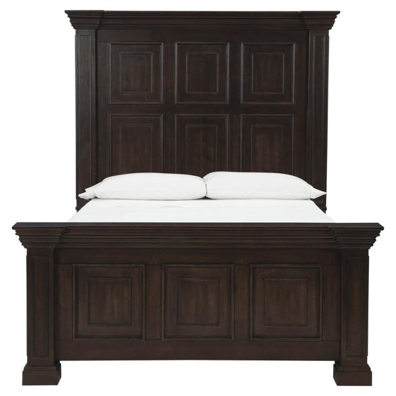 Beds |  Summit Collection Queen Bed Brown Bedroom Furniture Beds