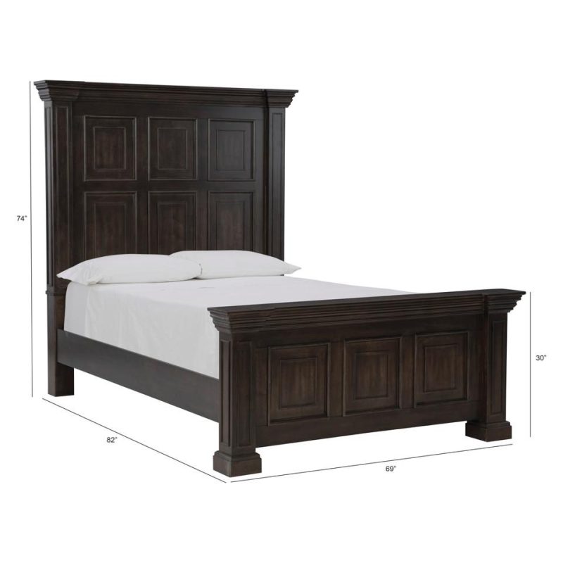 Beds |  Summit Collection Queen Bed Brown Bedroom Furniture Beds