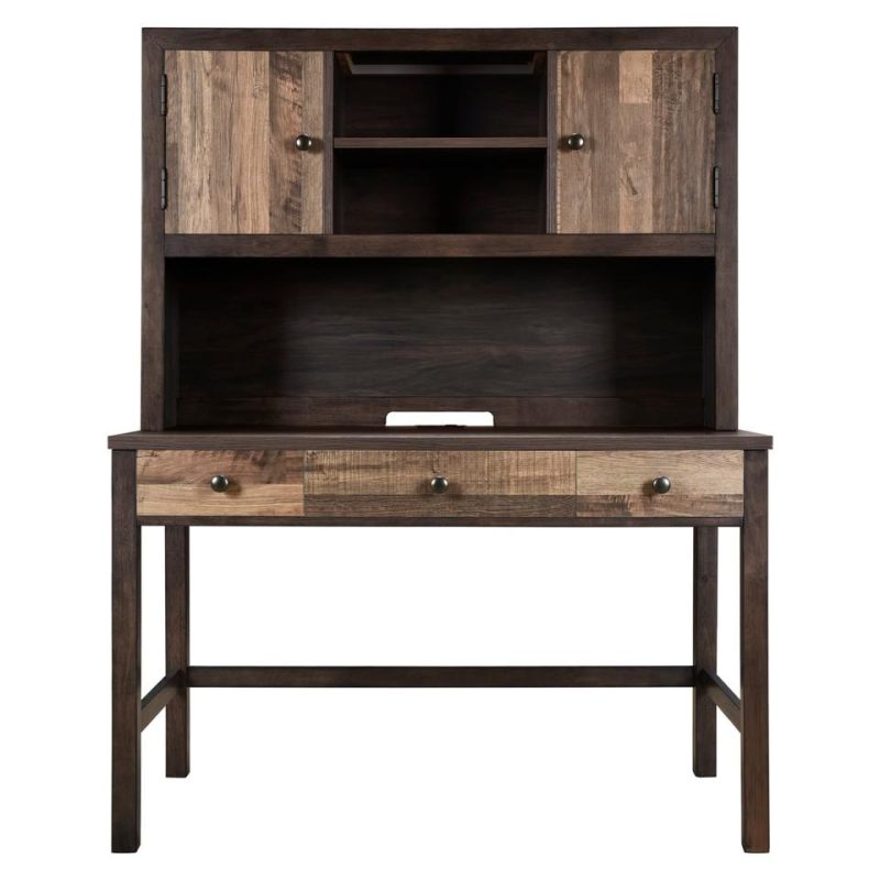 Benches & Vanities |  Frontier Collection 3pc Desk Brown Bedroom Furniture Benches & Vanities