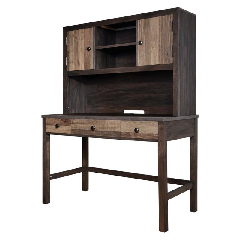 Benches & Vanities |  Frontier Collection 3pc Desk Brown Bedroom Furniture Benches & Vanities