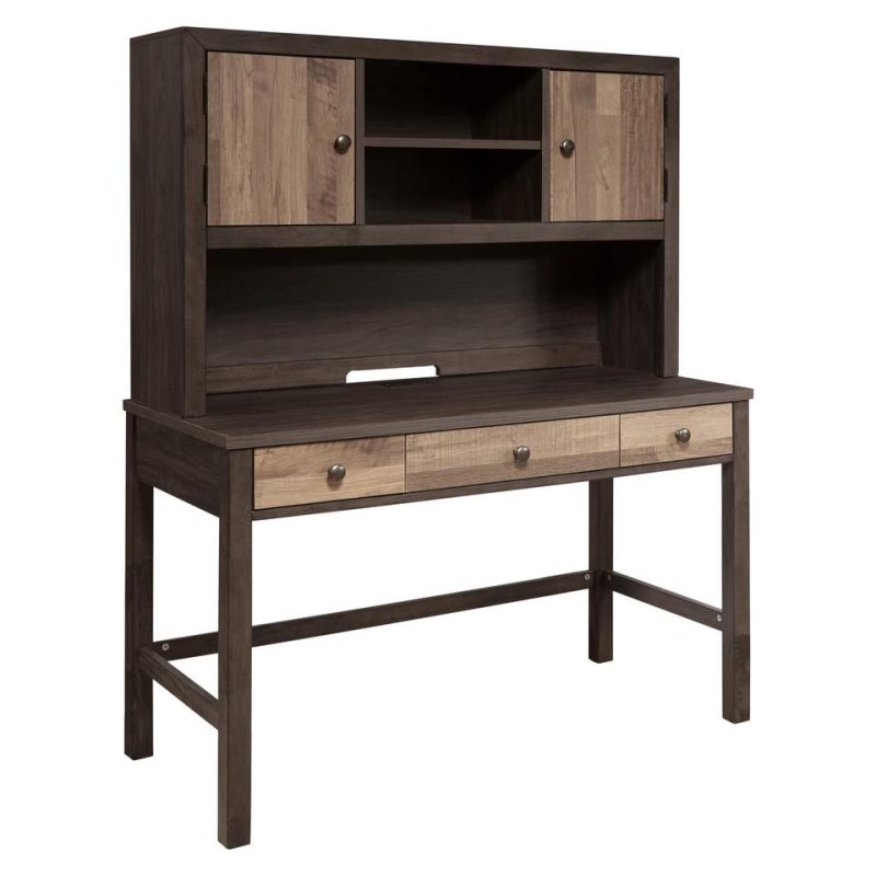 Benches & Vanities |  Frontier Collection 3pc Desk Brown Bedroom Furniture Benches & Vanities