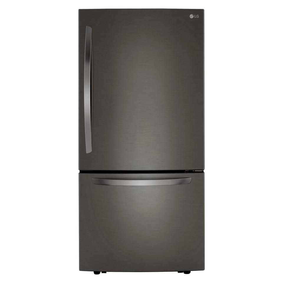 Bottom-Freezer Refrigerators |  LG 26 cu. ft. Bottom Freezer Refrigerator – LRDCS2603D Black Bottom-Freezer Refrigerators Black