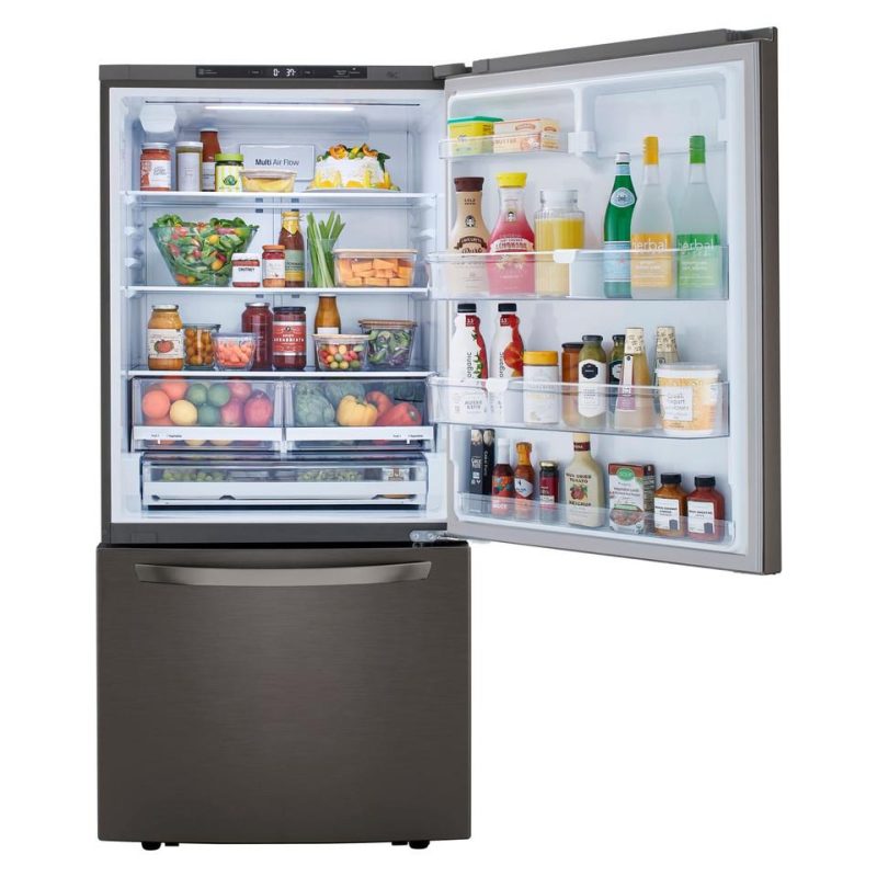 Bottom-Freezer Refrigerators |  LG 26 cu. ft. Bottom Freezer Refrigerator – LRDCS2603D Black Bottom-Freezer Refrigerators Black