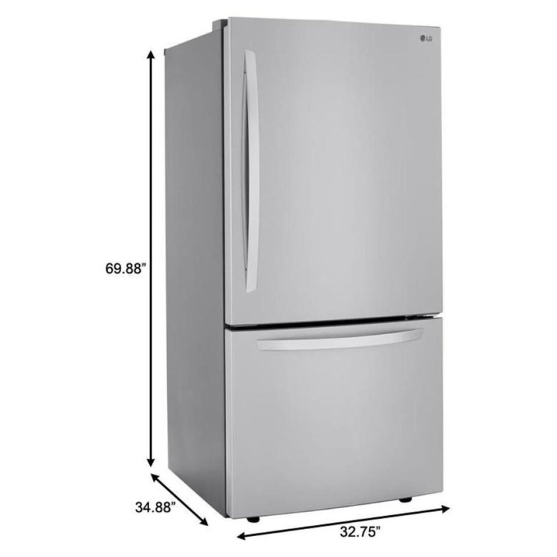 Bottom-Freezer Refrigerators |  LG 26 cu. ft. Bottom Freezer Refrigerator – LRDCS2603S Stainless Steel Bottom-Freezer Refrigerators Bottom-Freezer Refrigerators