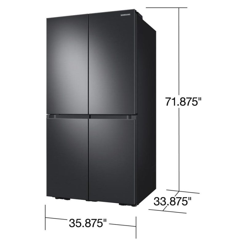 Bottom-Freezer Refrigerators |  Samsung 29 cu. ft. Smart 4-Door Flex™ Refrigerator with Beverage Center and Dual Ice Maker – RF29A9671SG Black Bottom-Freezer Refrigerators Black