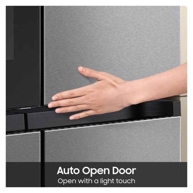 Bottom-Freezer Refrigerators |  Samsung Bespoke 4-Door Flex™ Refrigerator 29 cu. ft. in Stainless Steel with Beverage Zone™ and Auto Open Door –  RF29DB9700QL Stainless Steel Bottom-Freezer Refrigerators Bottom-Freezer Refrigerators