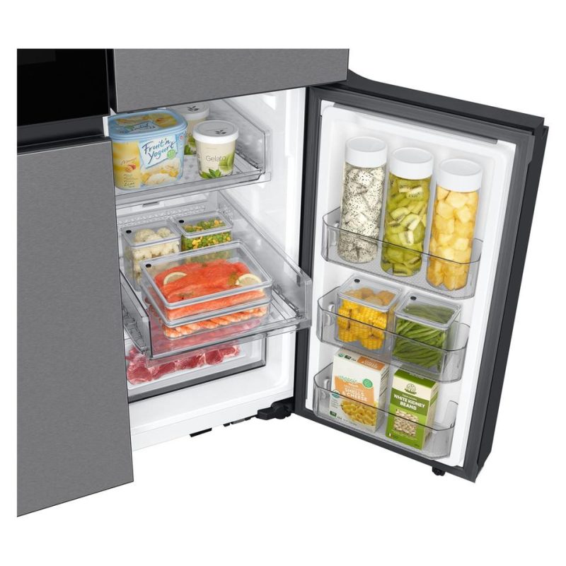 Bottom-Freezer Refrigerators |  Samsung Bespoke 4-Door Flex™ Refrigerator 29 cu. ft. in Stainless Steel with Beverage Zone™ and Auto Open Door –  RF29DB9700QL Stainless Steel Bottom-Freezer Refrigerators Bottom-Freezer Refrigerators