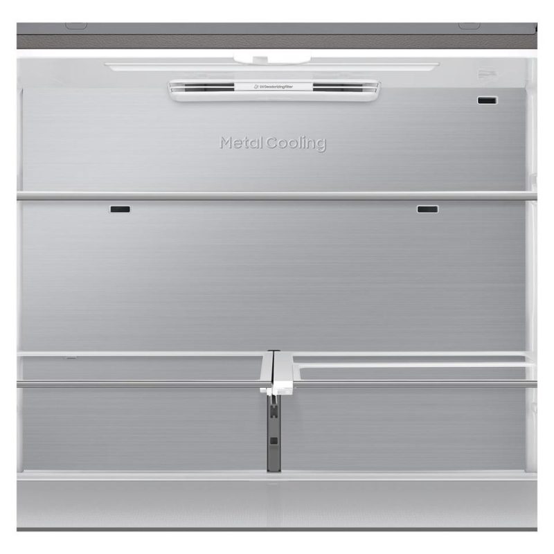 Bottom-Freezer Refrigerators |  Samsung Bespoke 4-Door Flex™ Refrigerator 29 cu. ft. in Stainless Steel with Beverage Zone™ and Auto Open Door –  RF29DB9700QL Stainless Steel Bottom-Freezer Refrigerators Bottom-Freezer Refrigerators