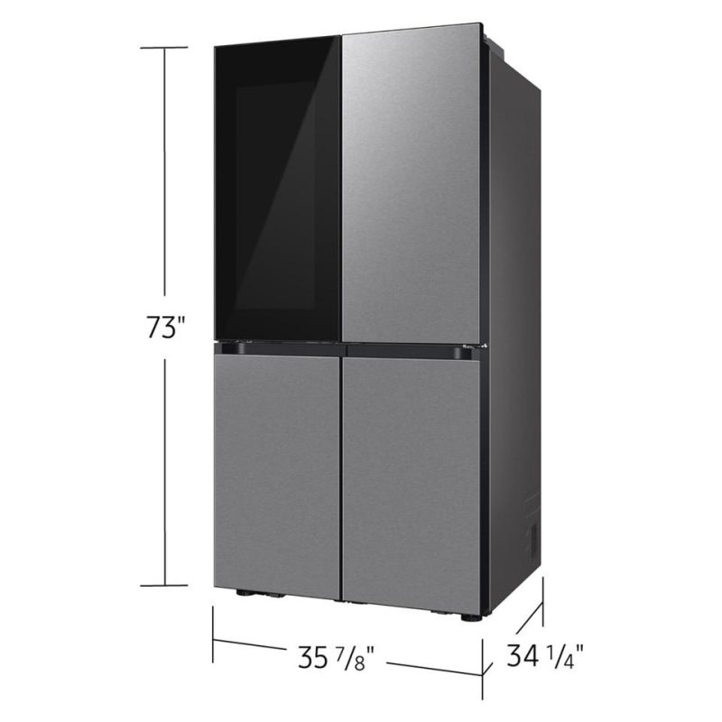 Bottom-Freezer Refrigerators |  Samsung Bespoke 4-Door Flex™ Refrigerator 29 cu. ft. in Stainless Steel with Beverage Zone™ and Auto Open Door –  RF29DB9700QL Stainless Steel Bottom-Freezer Refrigerators Bottom-Freezer Refrigerators