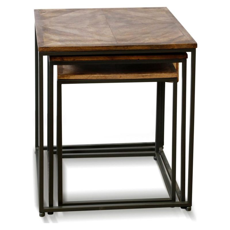 Coffee & End Tables |  Albury Wooden Nesting Tables Brown Coffee & End Tables Brown