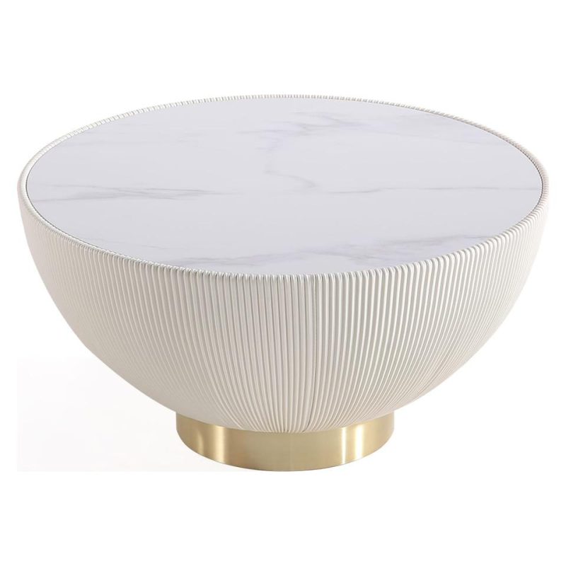 Coffee & End Tables |  Anderson Coffee Table and End Table 1.0 in Cream – Set of 2 Cream Coffee & End Tables Coffee & End Tables