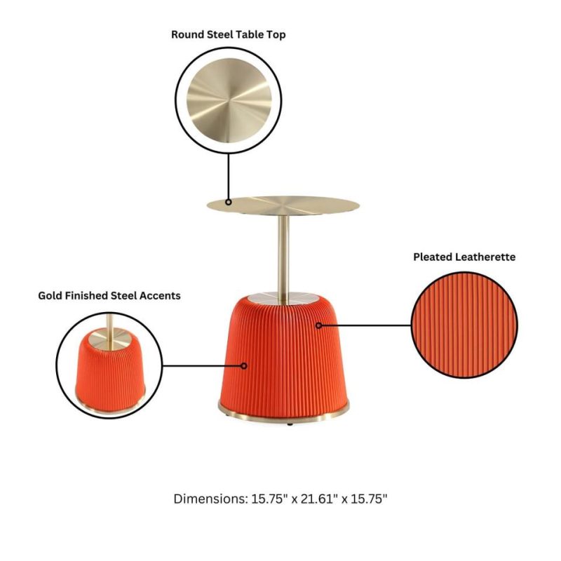 Coffee & End Tables |  Anderson End Table 1.0 and End Table 2.0 in Orange – Set of 2 Orange Coffee & End Tables Coffee & End Tables