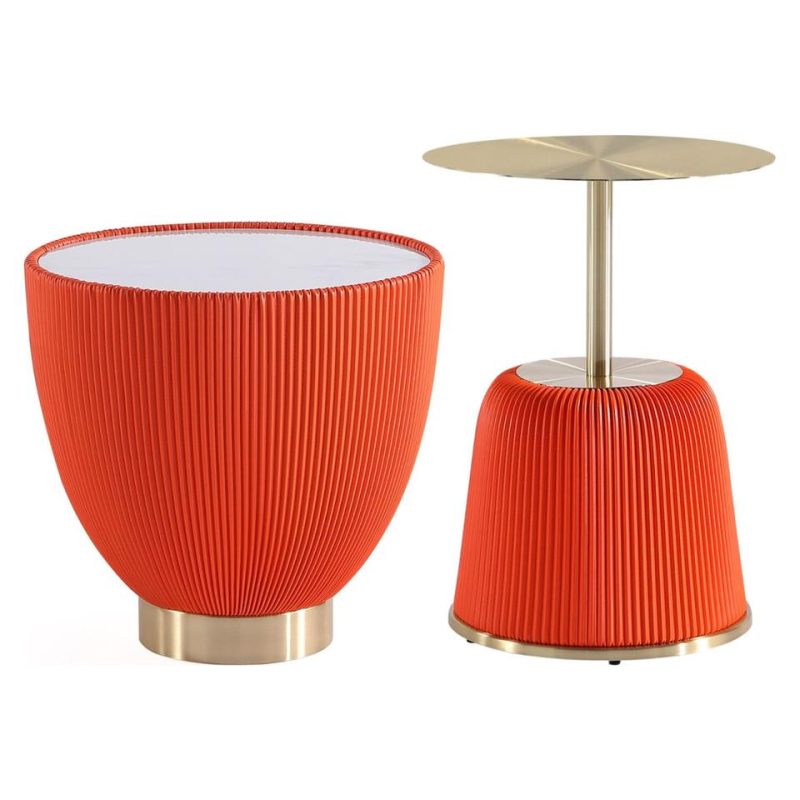 Coffee & End Tables |  Anderson End Table 1.0 and End Table 2.0 in Orange – Set of 2 Orange Coffee & End Tables Coffee & End Tables