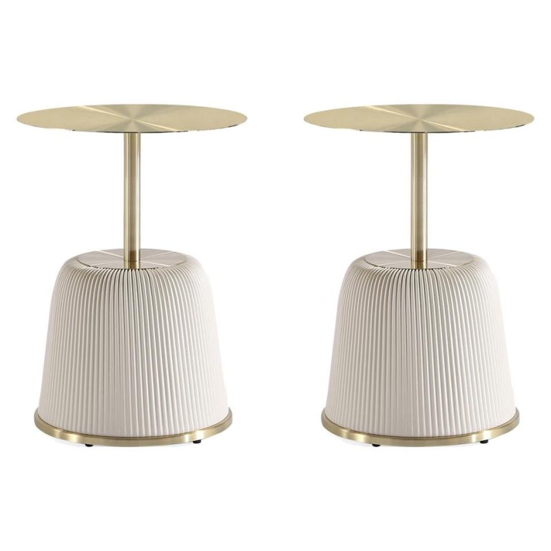 Coffee & End Tables |  Anderson End Table 1.0 in Cream – Set of 2 Cream Coffee & End Tables Coffee & End Tables