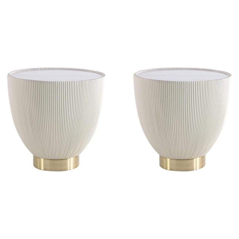 Coffee & End Tables |  Anderson End Table 2.0 in Cream – Set of 2 Cream Coffee & End Tables Coffee & End Tables