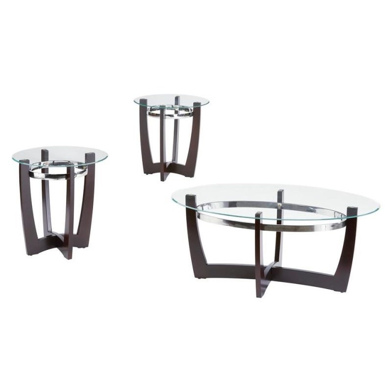 Coffee & End Tables |  Arielle 3-Pack Brown Coffee & End Tables Brown