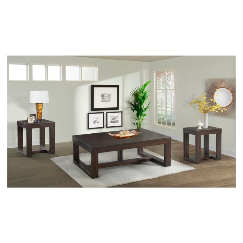 Coffee & End Tables |  Cedar Creek 3Pc Occasional Set Brown Coffee & End Tables Brown