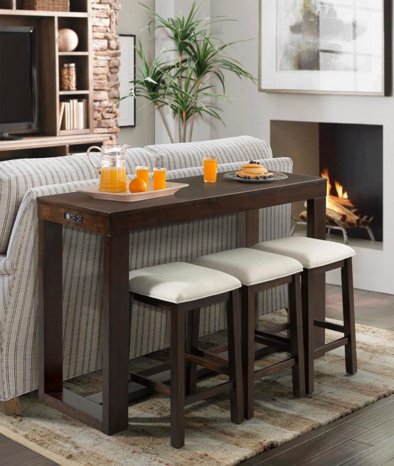 Coffee & End Tables |  Cedar Creek Sofa Table & 3 Barstools Coffee & End Tables Coffee & End Tables