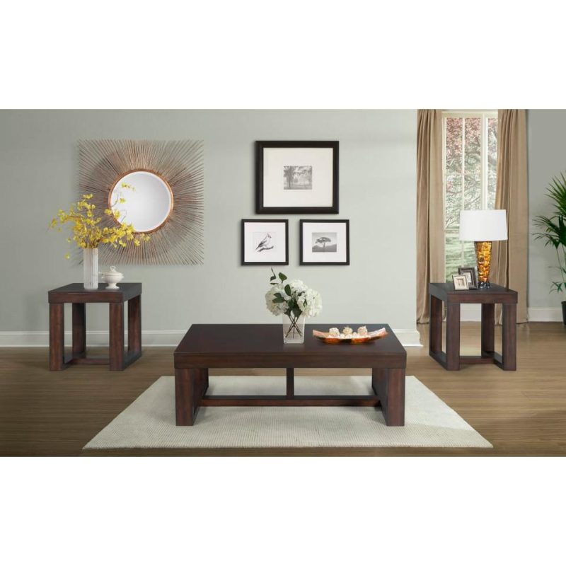 Coffee & End Tables |  Cedar Creek Table Set Brown Coffee & End Tables Brown