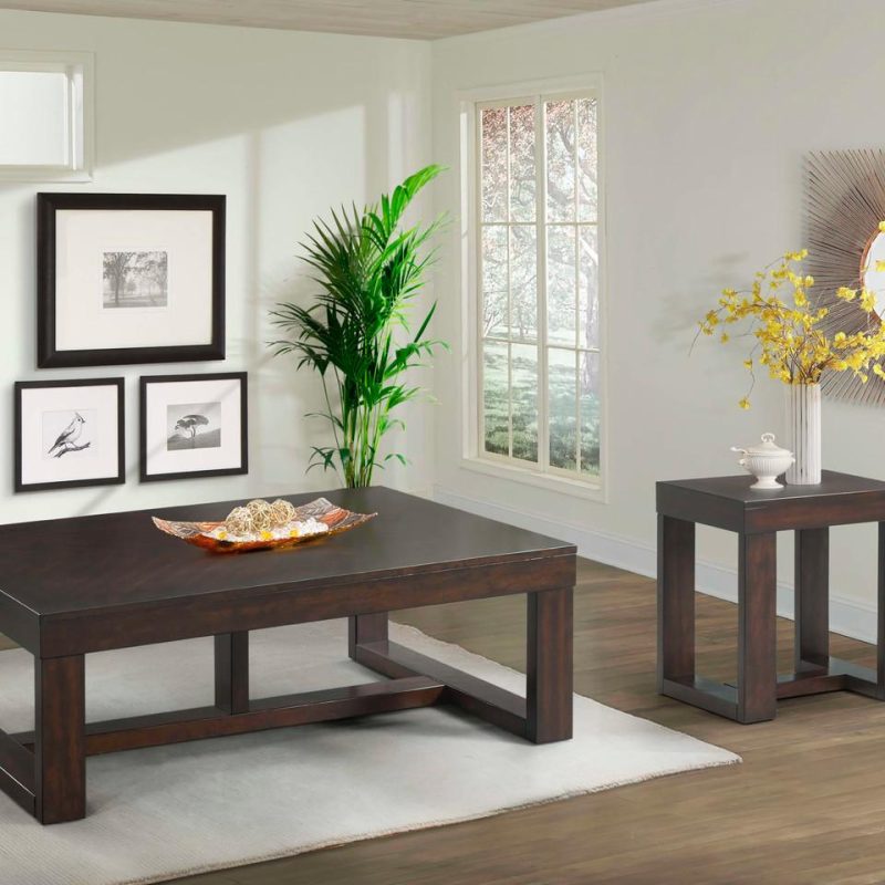 Coffee & End Tables |  Cedar Creek Table Set Brown Coffee & End Tables Brown