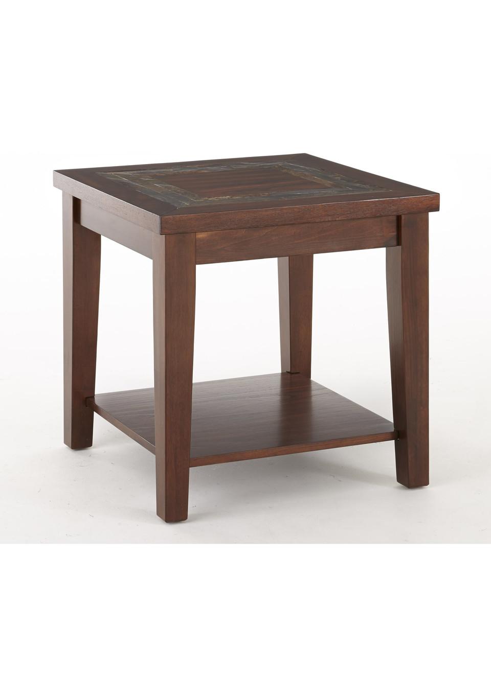 Coffee & End Tables |  Davenport Slate End Table Brown Coffee & End Tables Brown