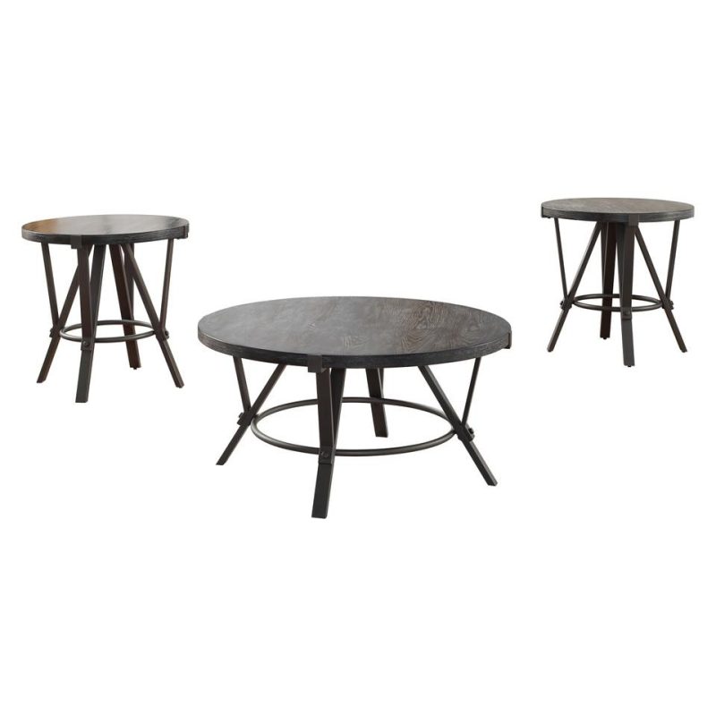 Coffee & End Tables |  Portland Table Set Brown Coffee & End Tables Brown