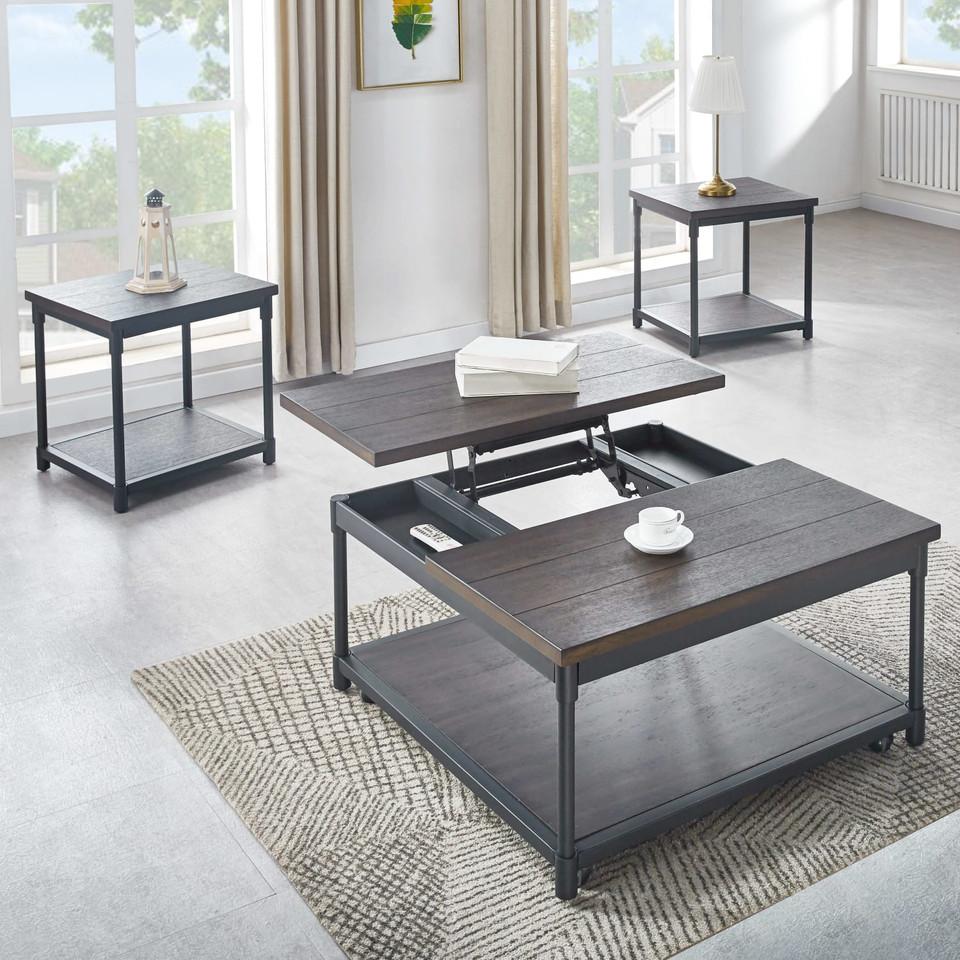 Coffee & End Tables |  Prescott Table Set Brown Coffee & End Tables Brown