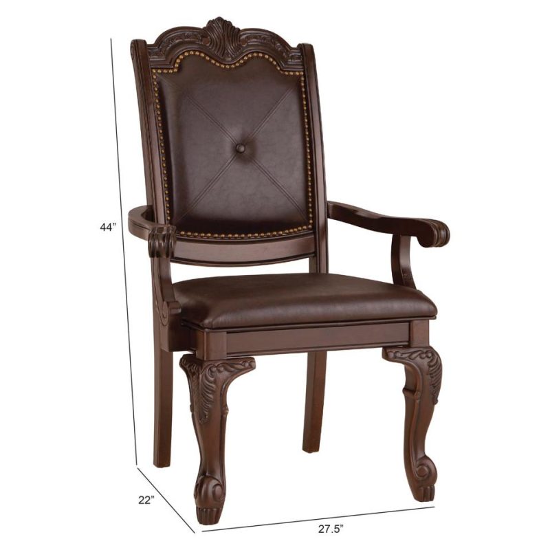 Dining Chairs & Seating |  Alexandria Dining Arm Chair Brown Dining Chairs & Seating Brown