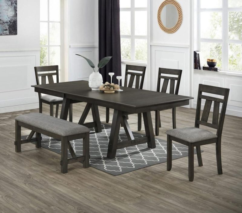 Dining Chairs & Seating |  Destin Bench Gray Dining Chairs & Seating Dining Chairs & Seating