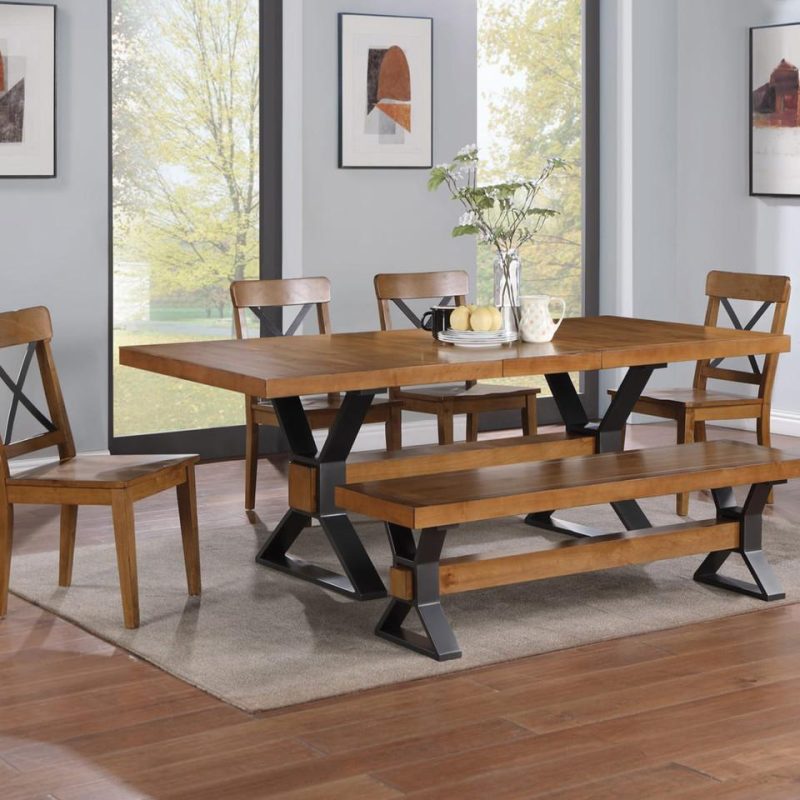 Dining Chairs & Seating |  Easton Bench Brown Dining Chairs & Seating Brown