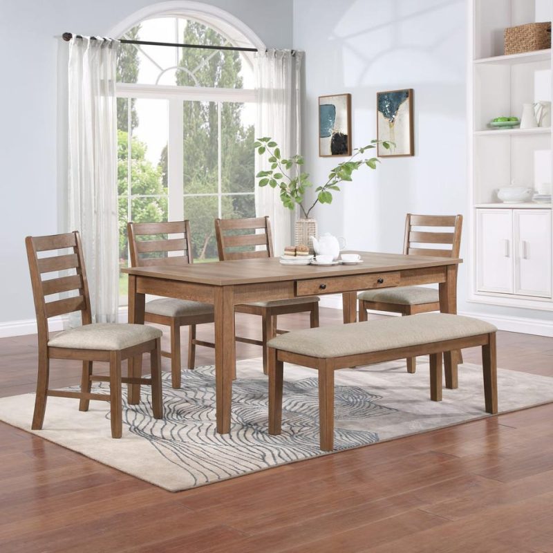 Dining Chairs & Seating |  Emmett Brown Bench Brown Dining Chairs & Seating Brown