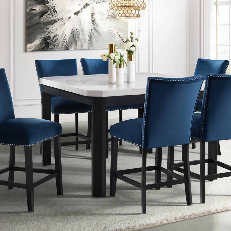 Dining Chairs & Seating |  Milan Blue Velvet Side Chair Blue Dining Chairs & Seating Blue