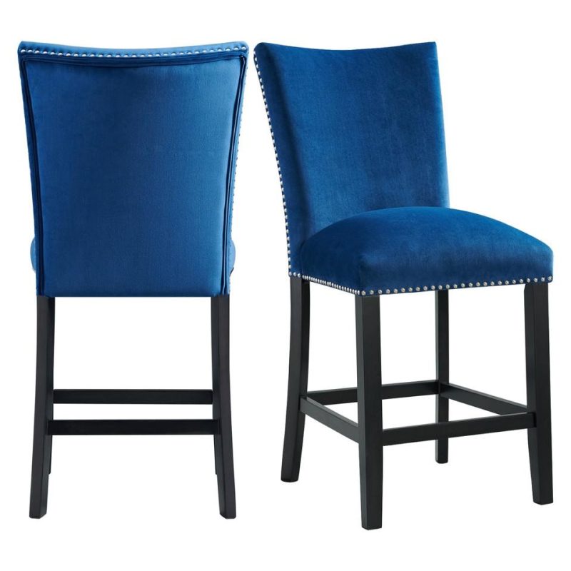 Dining Chairs & Seating |  Milan Blue Velvet Side Chair Blue Dining Chairs & Seating Blue