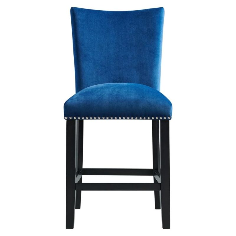 Dining Chairs & Seating |  Milan Blue Velvet Side Chair Blue Dining Chairs & Seating Blue