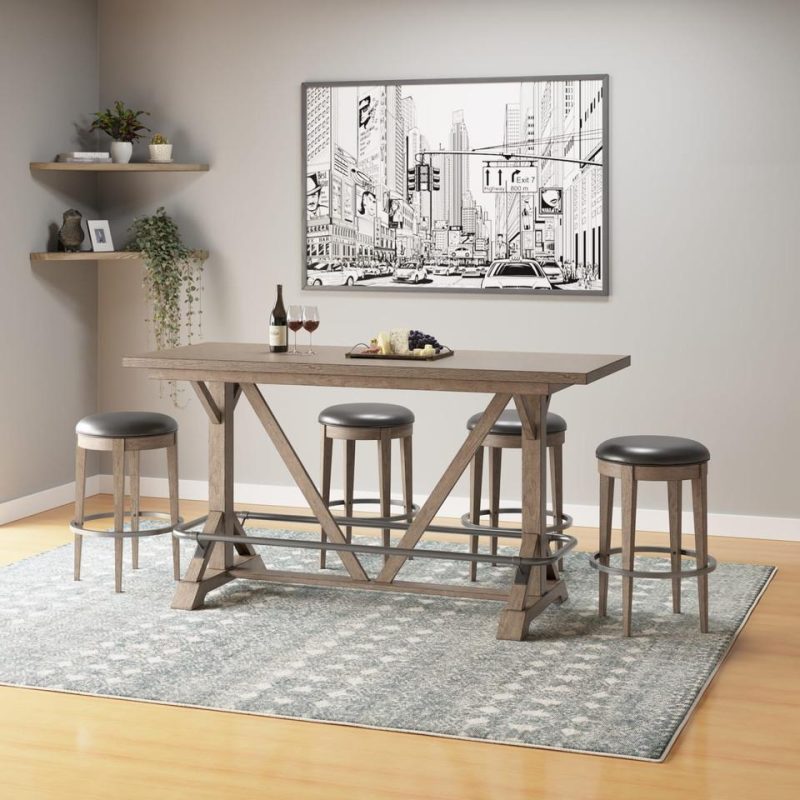 Dining Tables |  Breckenridge Trestle Bar Table Brown Dining Room Furniture Brown