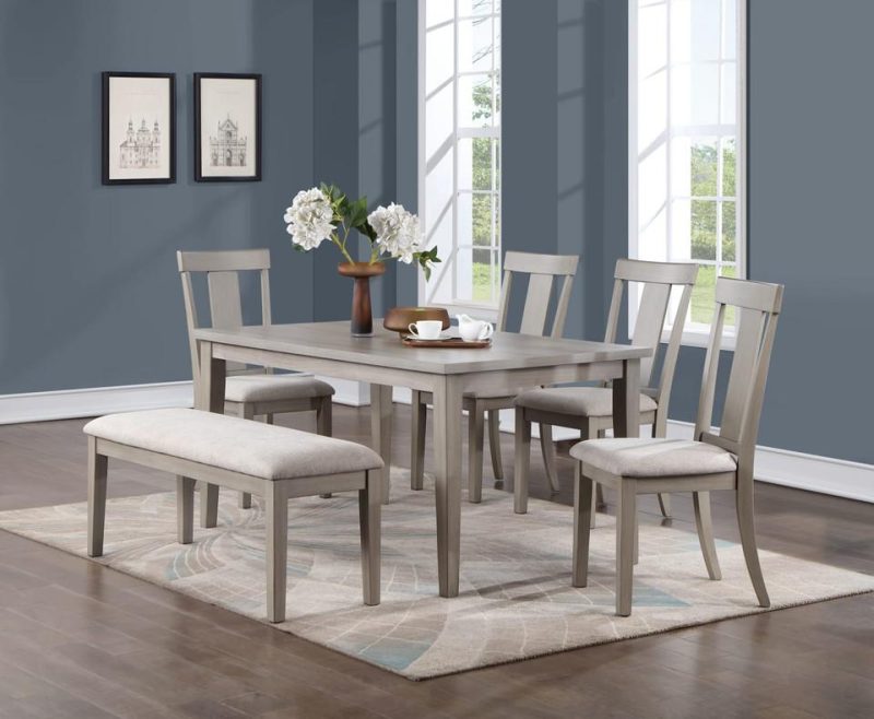 Dining Tables |  Dayton 60” Table Gray Gray Dining Room Furniture Dining Tables