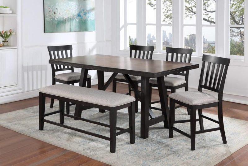 Dining Tables |  Mitchell Counter Height Table Black Dining Room Furniture Black