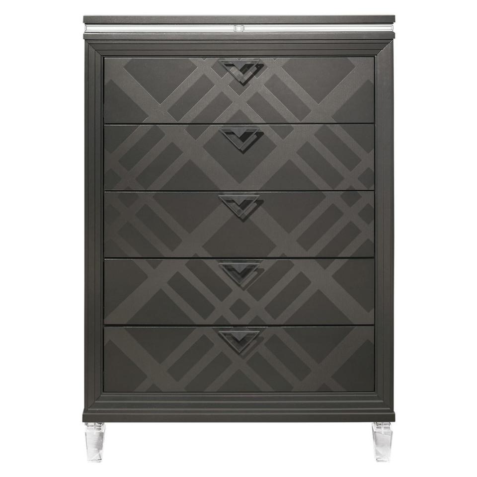 Dressers and Chests |  Hollywood Park Collection Chest Gray Bedroom Furniture Dressers & Chests