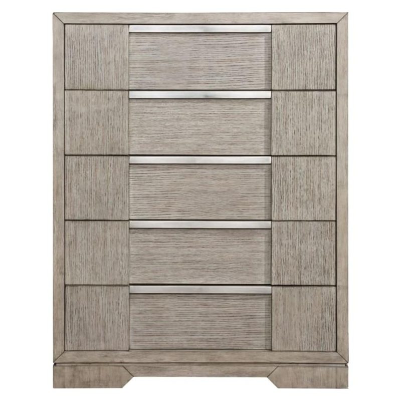 Dressers and Chests |  Kristin 5 Drawer Chest Gray Bedroom Furniture Dressers & Chests