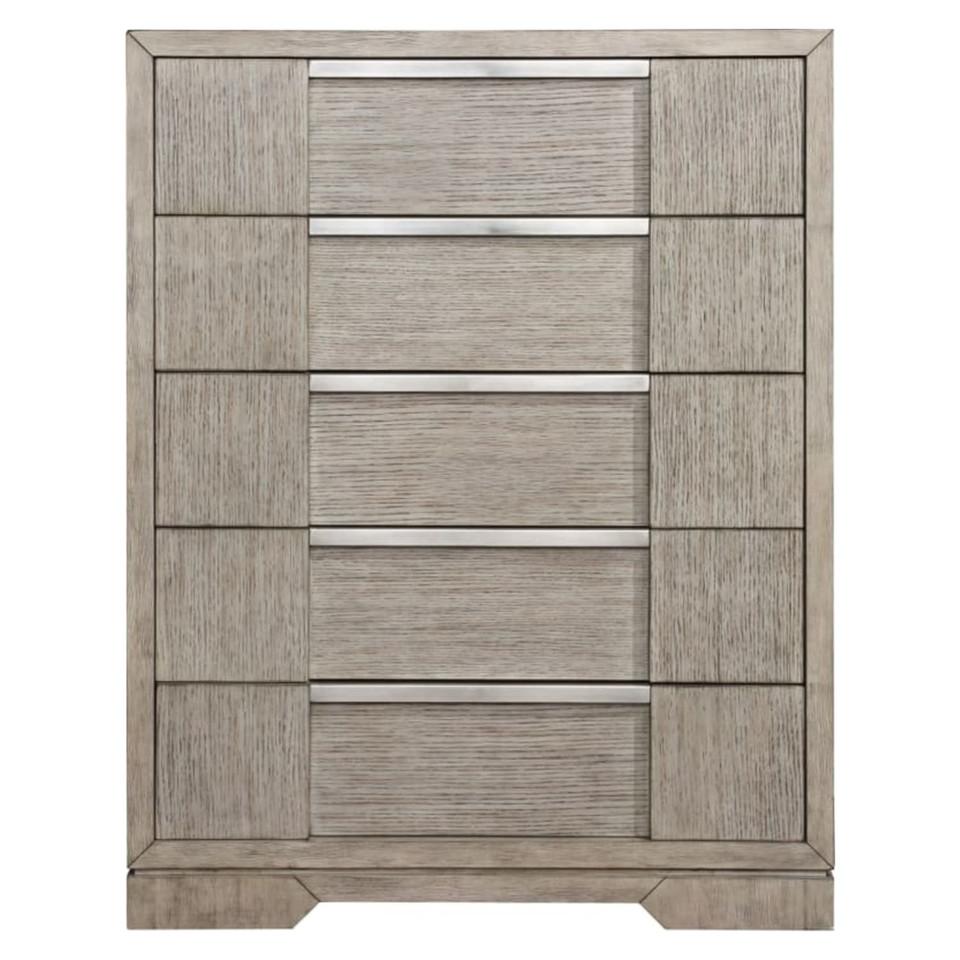 Dressers and Chests |  Kristin 5 Drawer Chest Gray Bedroom Furniture Dressers & Chests