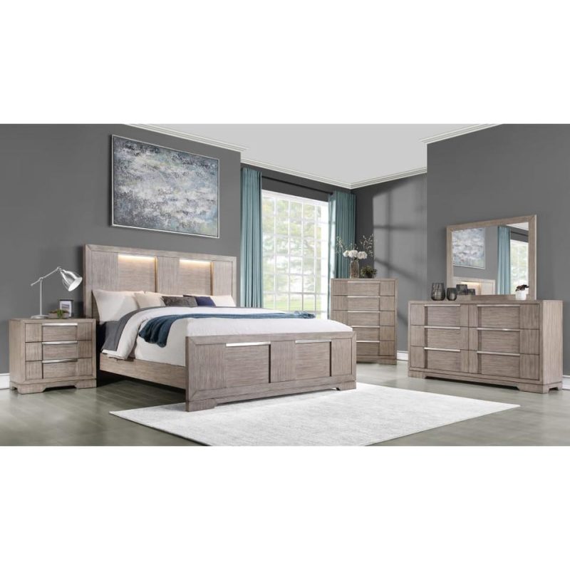 Dressers and Chests |  Kristin 5 Drawer Chest Gray Bedroom Furniture Dressers & Chests