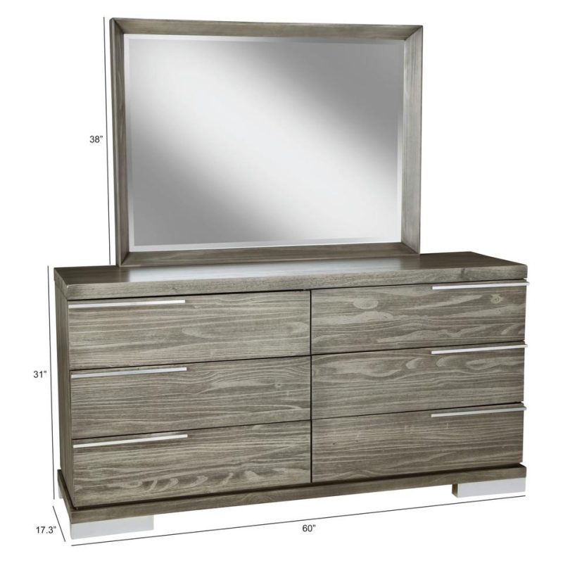 Dressers and Chests |  San Angelo Collection Dresser Gray Bedroom Furniture Dressers & Chests