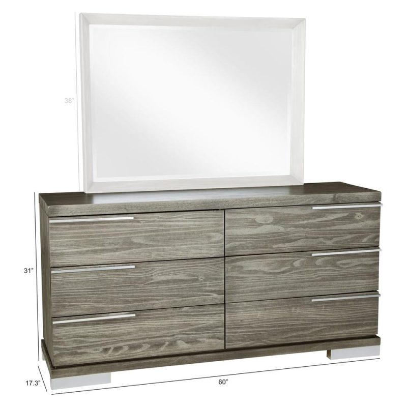 Dressers and Chests |  San Angelo Collection Dresser Gray Bedroom Furniture Dressers & Chests