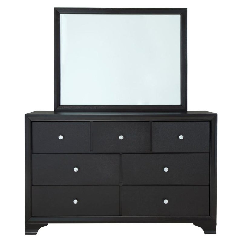 Dressers and Chests |  Sasha Collection Dresser Black Bedroom Furniture Black